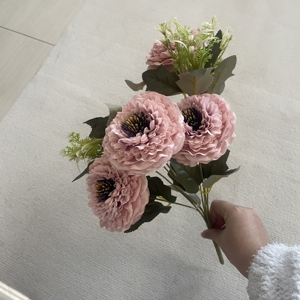 Fleur Artificielle Fantaisie à 9 Tiges, Bouquet de Lys en Soie à Mille Feuilles pour Arche de Mariage, Centre de Table et Décoration Intérieure - Product Image 6