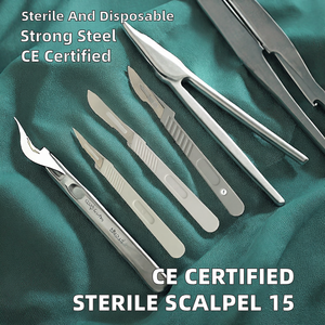 Bisturí Quirúrgico Desechable Estéril con Certificación CE # Bisturí Quirúrgico Dental Manual Clase II con Mango de Plástico/Acero Inoxidable - Product Image 2