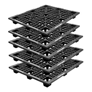 quality Reinforced Large Black Plastic Pallets Euro Pallet For Sale export plastic pallet 4-Way