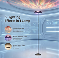 Lámpara de Pie Inteligente RGBIC de 180 cm, Luz Vertical Todo en Uno con Iluminación de Tres Zonas, Perfecta para Todos los Momentos Cálidos y Alegres