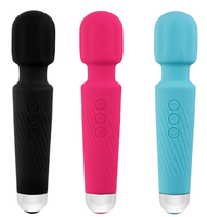 AV Wand Vibratör 20 Frekanslı Silikon+ABS USB Şarj Edilebilir Yağlanmış Kadınlar için Seks Oyuncağı