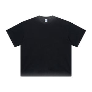 Camisetas Gráficas de Algodón de 250 g/m², Dobladillo sin Rematar, Agujeros Rotos, Hombros Caídos, Estilo Desgastado, Camisetas Cortas, Camisetas con Lavado Ácido, Camisetas Extra Grandes - Product Image 2
