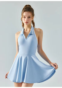 スポーツスポーツスポーツスポーツスポーツドレスゴルフテニスバドミントンワークアウト内蔵ショーツ取り外し可能ブラ付き - Product Image 2