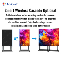 Écran LED pliable Canbest 93 pouces Gob P1.8, afficheur numérique LED motorisé HD 1200x2025mm pour événements