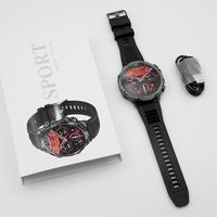Reloj inteligente AK75 con linterna, pantalla grande de 1,9 pulgadas, llamada BT, frecuencia cardíaca, oxígeno en sangre, relojes deportivos para hombres, reloj inteligente de 700Mah