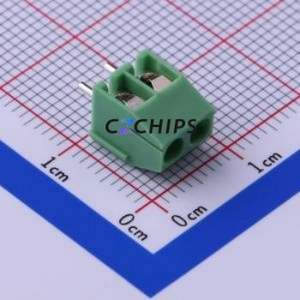 KF350-3.5-2P Screw Terminal Block Through hole Component (THT),P=3.5mm Connector 1x2P 3.5mm Green Through Hole - Product Image 1