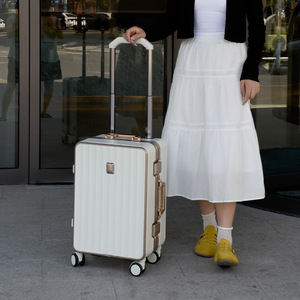 <b>Medium</b> Width Handle Luggage Large Capacity Aluminum Frame Trolley <b>Case</b> Universal Wheels Leisure Travel Suitcase - Product Image 4