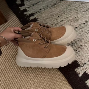 Botas de nieve cálidas y aislantes para invierno y otoño, de caña alta, con suela gruesa y cordones ajustables, para hombre. - Product Image 3