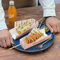 Boîte en carton blanc personnalisée pour sandwich hot-dog, emballage alimentaire pour hot-dog, plateau en papier pour hot-dog