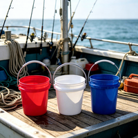 Seau miniature FOYO en plastique marin, accessoire pour bateau de pêche en haute mer, yacht, kayak, couleur et taille personnalisées disponibles