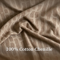 Grande couverture en coton tissé uni, respirante, douce et légère, pour canapé et lit, pour adultes, en chenille bleu marine, 150 cm x 200 cm