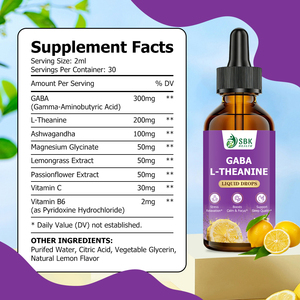 Best Seller Gaba L Theanine Liquid Drops Relax Tense Muscles and Relieve <b>Physical</b> Fatigue Immune Support Antioxidant Protection - Product Image 2