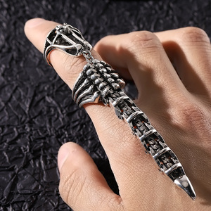 Retro Scorpion Ring Evento Punk Hip Hop Hombre Descompresión Anillo abierto - Product Image 2