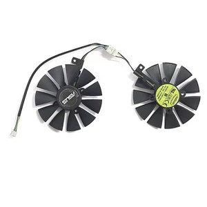 T129215BU PLD09210S12HH Ventilateur RX580 FDC10U12S9-C pour Arez Asus Radeon RX 470 4Gb Mining 570 580 <span class=keywords><strong>Expedition</strong></span> OC Graphics Ventilateur de refroidissement - Product Image 2