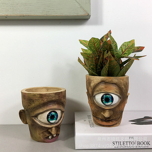 Maceta Creativa con Forma de Ciclope, Resina Sintética, Adorno Decorativo para Plantas de Interior de Escritorio - Product Image 1