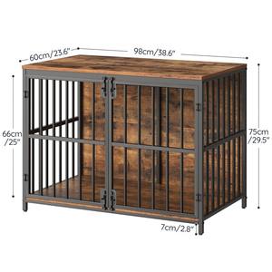 Meubles <span class=keywords><strong>de</strong></span> caisse pour chien, niche intérieure en métal pour chien, cage pour chien robuste pour chien <span class=keywords><strong>de</strong></span> petite/moyenne taille, table d'appoint décorative - Product Image 2