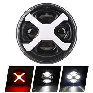 Faro X-Type da 5,75 Pollici con Alone Bianco Latte, DRL Rosso e Illuminazione Abbagliante/Anabbagliante Autonomo, Adatto per Motociclette - Product Image 5