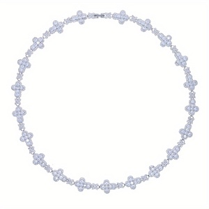 10mm nid d'abeille Hip Hop 14K plaqué or hommes collier ras du cou femmes cadeaux 5A zircon cubique diamant classique chaîne de Tennis pour <span class=keywords><strong>rappeur</strong></span> - Product Image 1