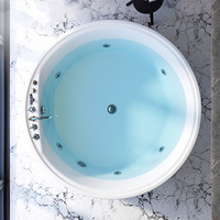 Baignoire de Luxe à Hydromassage Intelligente pour 2 Personnes, Autoportante, Thermostatique, Stérilisation à l'Ozone, en Acrylique, pour Villa et Hôtel
