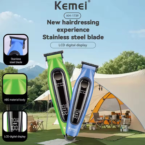 Kemei Km-1739 Tagliacapelli Economico per Uomo, Lama in Acciaio Inox, Colori Blu e Verde a Scelta, Batteria 1200mAh - Product Image 4