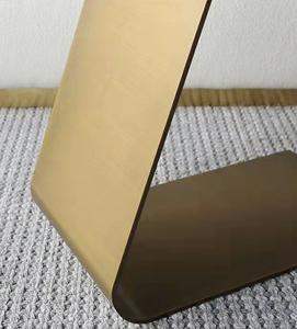Table de chevet de canapé, peinture doré trempé, petite Table basse ronde en marbre, acier inoxydable, élégant - Product Image 6