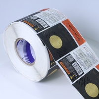 Etiquetas Adhesivas Personalizadas con Relieve en Dorado para Botellas de Whisky y Cerveza de Marca de Lujo, Etiquetas de Embalaje Resistentes al Agua con Textura en Relieve y Protección UV