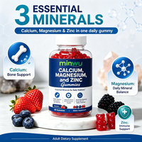 Gummies de calcium, magnésium et zinc chélatés à absorption maximale extra forte