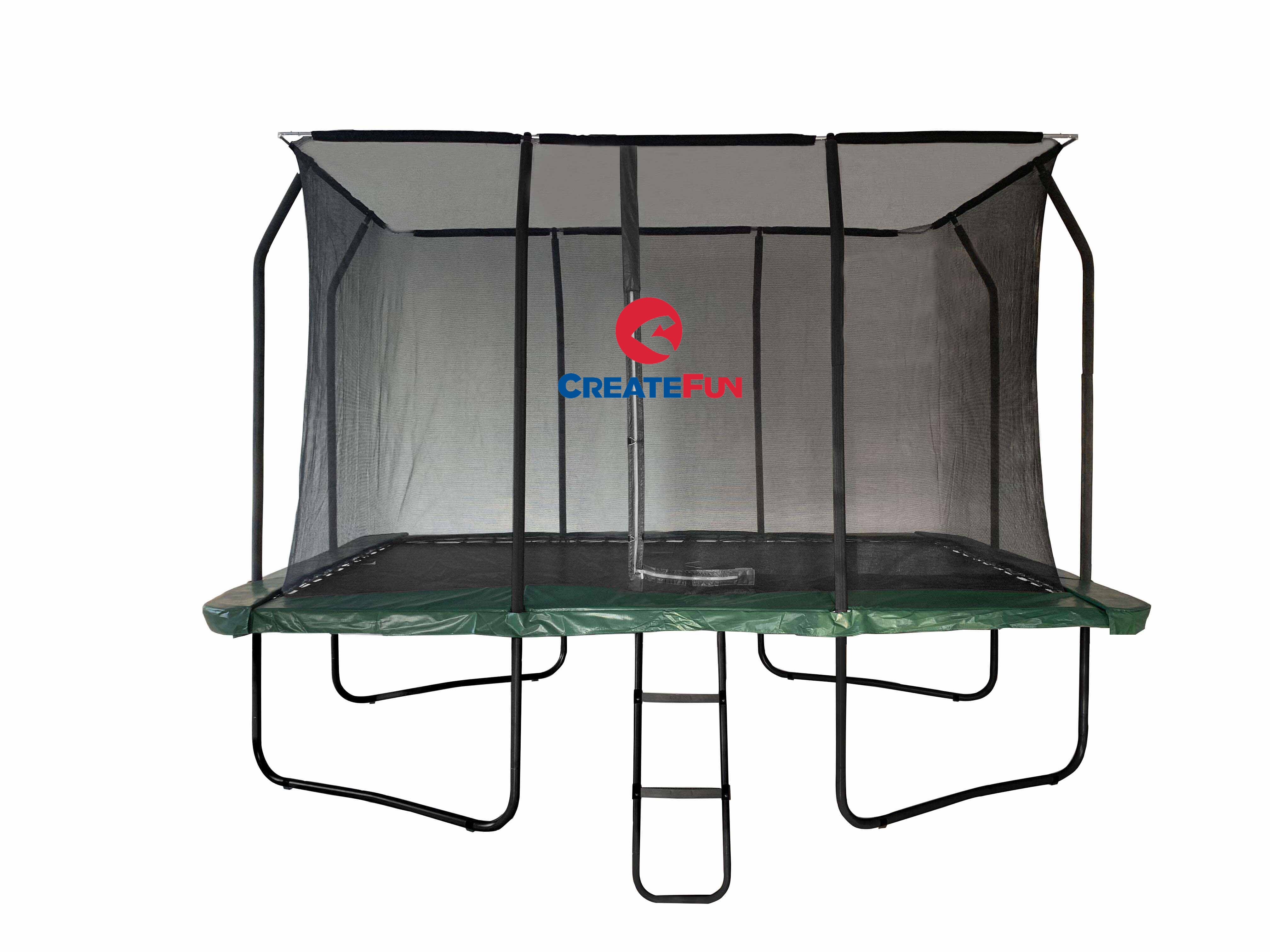 CreateFun Kids Boy & Girl Rectangular Trampoline with Safety Net PVC & Steel Frame for Outdoor Use