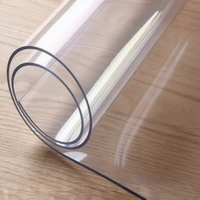 Rouleau de nappe en PVC super transparent, imperméable, anti-huile, souple et résistant à l'usure, épaisseurs 0,3, 0,4, 0,5 mm, pour protection de bureau