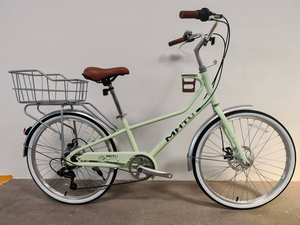 Vélo de ville pour <span class=keywords><strong>femme</strong></span> avec guidon hollandais, vélo de trajet quotidien élégant, vélo à pédales pour <span class=keywords><strong>femme</strong></span>, style princesse, 24 pouces - Product Image 2