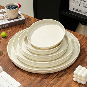 Bandeja Redonda Decorativa <span class=keywords><strong>de</strong></span> Plástico Negro <span class=keywords><strong>de</strong></span> 8/10/12/15 Pulgadas para Servir en Bodas, <span class=keywords><strong>Cumpleaños</strong></span>, Piscina, Playa, Café, Té, Postres y en el Hogar - Product Image 5