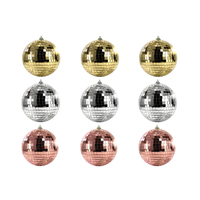 Boule disco réfléchissante en mousse et verre, faite à la main, haute qualité, 10cm, 20cm, 30cm, rouge, noir, argent, or rose, fournitures de fête