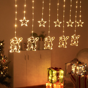 8 Modes Outdoor Holiday String Fairy <b>Lights</b> Christmas Solar Waterproof <b>Curtain</b> <b>Lights</b> Battery for Garden Decorations - Product Image 3