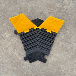 Best Selling 1/2/3/5 Channels Black <strong>Rubber</strong> Cable Protector with PE Cover for Indoor/Outdoor Use - Product Image 3