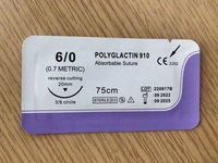 Autres consommables médicaux, suture chirurgicale en acide polyglycolique rapide Vicryll 2/0 3/0 pour vétérinaires