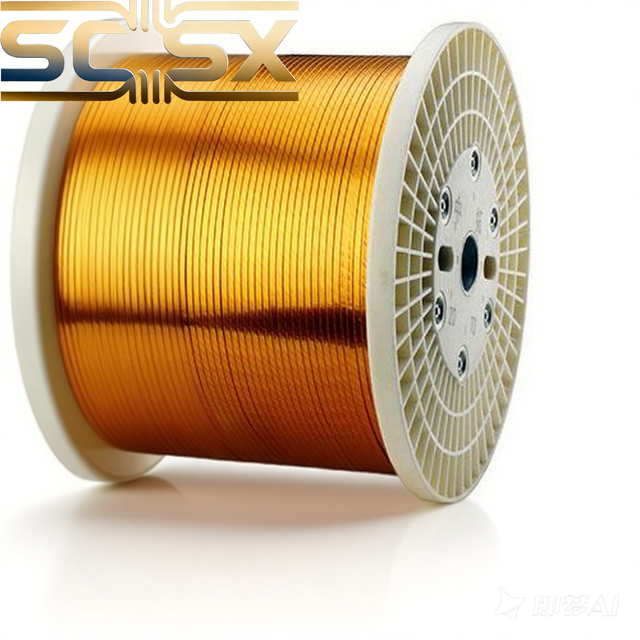 Polyimide Enamelled Flat Copper Clad Aluminum Winding Wire High Conductivity for Motor Industrial Auto