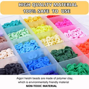 2025 nouveau prix usine approvisionnement rond polymère argile perles colorées enfants bricolage à la main fabrication de bijoux perles en argile - Product Image 2