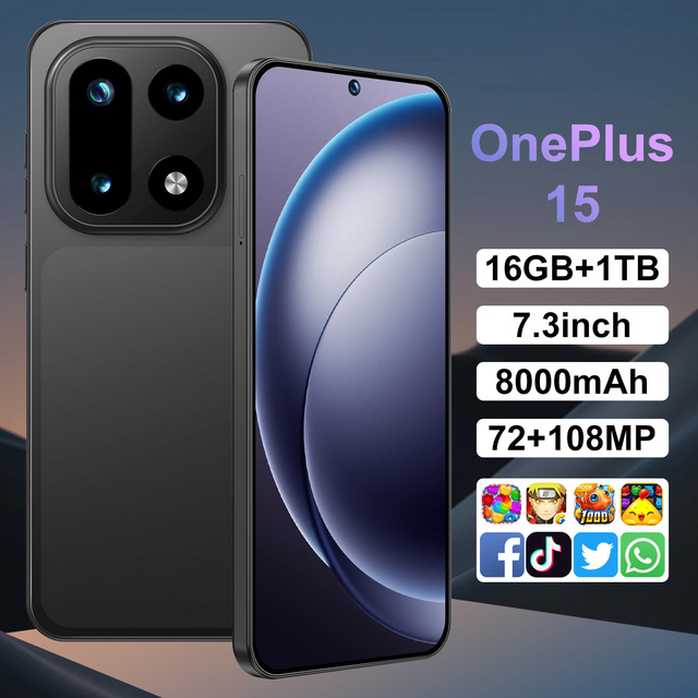 Advanced OP15 5G Android 15 Cell Phone 7.3" Display 16GB+1TB Deca Core Unlocked Smartphone Wholesale