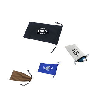 Customized Microfiber Drawstring Sportpacks for Eyeglasses Microfiber Cloth Bag with Drawstring Packaging for Sports Sunglasses