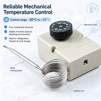 Thermostat capillaire F2000 -35~+35 ° Contrôleur de température réglable pour armoire électrique, réfrigération, stockage frigorifique