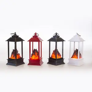 Kanlong 12.5cm(4.92inch)plastic hanging flame led fireplace lantern led light christmas holiday lantern