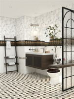 Carreaux de sol en porcelaine antidérapants texturés en briques réfractaires modernes élégantes pour espaces intérieurs 300x300mm