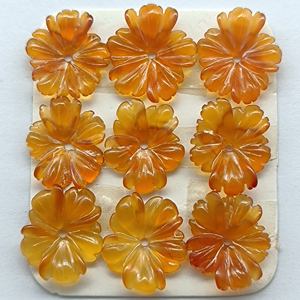 OEM ออกแบบราคาพิเศษทำโมราสีแดง F1 14X12มม. อัญมณีธรรมชาติสีแดงดอกไม้ที่ทันสมัยสำหรับศิลปะพื้นบ้าน - Product Image 3