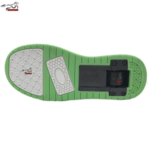 Zapatillas Deportivas Infantiles <span class=keywords><strong>Mustang</strong></span> de Doble Función con Ruedas Retráctiles Ocultas, Suela Antideslizante, Color Verde y Blanco, Suela Deportiva Informal para Turquía - Product Image 3