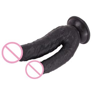 Consolador realista doble con ventosa, masturbador de pene Artificial de PVC para masturbación vaginal femenina - Product Image 3