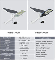 Cámara CCTV Farola solar Todo Ip65 Energía solar al aire libre