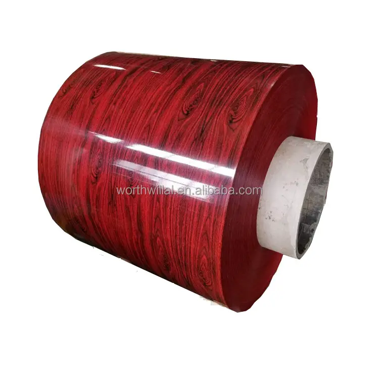 wood color aluminum plate pained/pvdf wood grain aluminium coil/wooden wall with aluminum frame coated aluminium coil