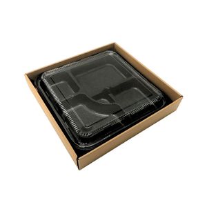 Japanese 5 Compartment Plastic Packaging Containers Disposable Food Take-Away Lunch Storage Box