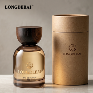 High-end Wholesale Luxury Clear <b>Perfume</b> <b>Bottle</b> <b>30ml</b> 50ml 100ml Empty Crimp Glass <b>Perfume</b> <b>Bottle</b> With Brown Wooden Cap - Product Image 2