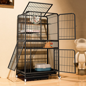 Jaula para Gatos <span class=keywords><strong>de</strong></span> Malla <span class=keywords><strong>de</strong></span> Alambre Galvanizado <span class=keywords><strong>de</strong></span> Estilo Moderno Premium, Resistente, Transpirable, <span class=keywords><strong>con</strong></span> Gran Espacio y Ruedas Universales - Product Image 2